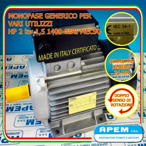 Motore elettrico monofase sega - motore,