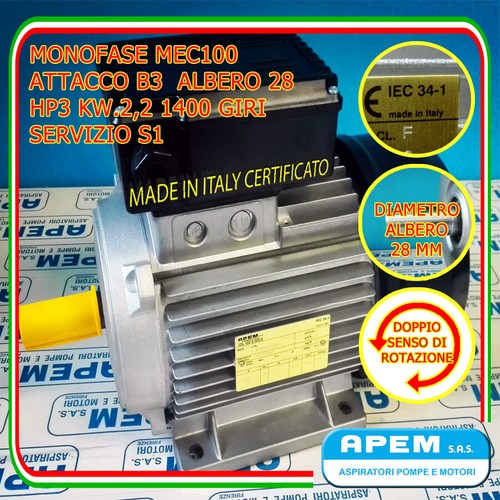 Motore elettrico monofase 2 - motore, 2,2