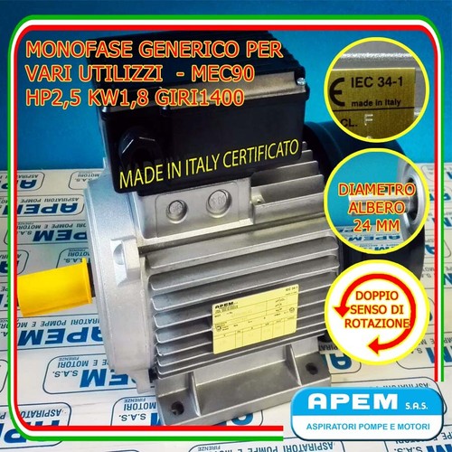 Motore elettrico monofase sega - motore,
